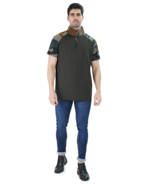CAMO COLLAR Half Sleeve TSHIRT